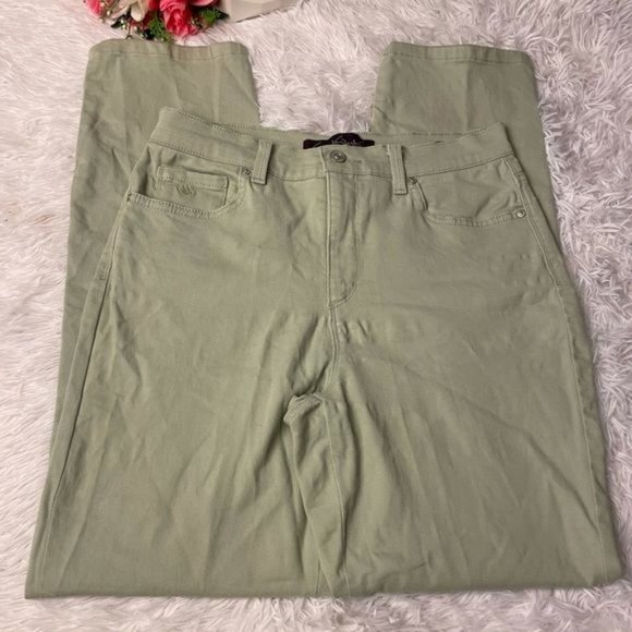 Gloria Vanderbilt green slim straight jeans size 6 - Picture 2 of 10